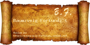 Baumzveig Fortunát névjegykártya